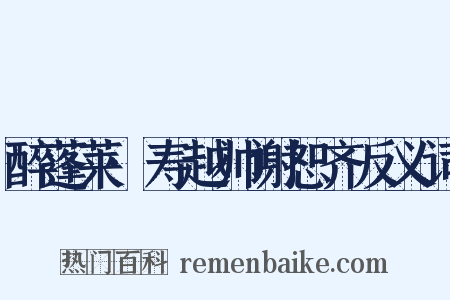 醉蓬莱·寿越帅谢恕齐反义词是什么意思的图片